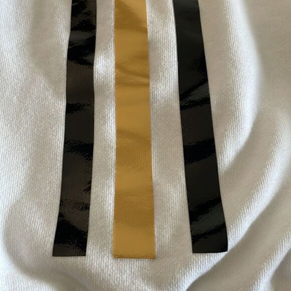 Style Reform Women’s White Zip Up Arrow & Stripe Hoodie Sweatshirt - Picture 7 of 8